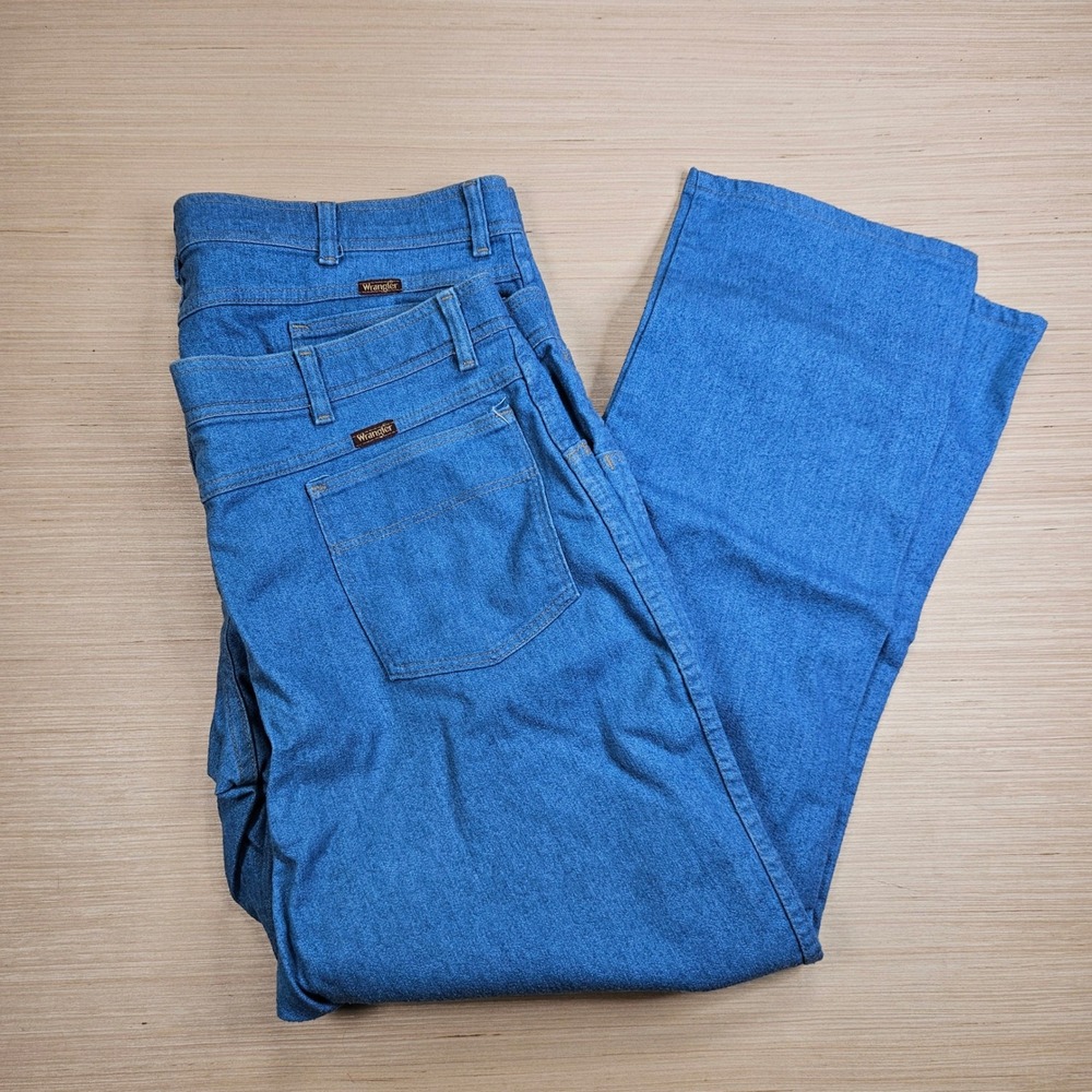 Lot‎ of 2 Vintage Wrangler Jeans Mens 44x30 Blue  Made in USA Denim Pants 85498